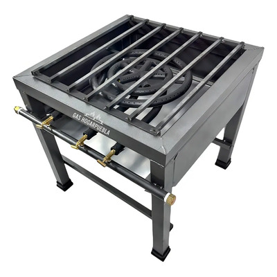 Parrilla Gas Hogar Puebla Gas LP 1 Quemador Triple Flama 50x50cm Gris | Meses sin interés