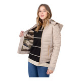 Campera Mujer Abrigada Con Piel Y Capucha Impermeable 