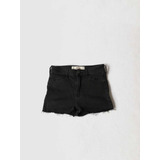 Hollister Mini Shorts Cacheteros De Mezclilla Negros