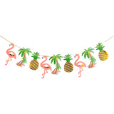 Guirnalda Tropical Hawaiana Para Fiesta, Diseño Dorado, Piña