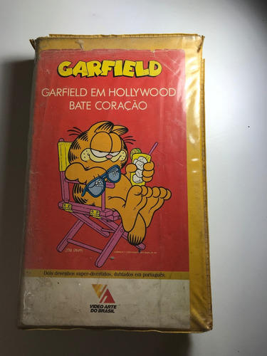 Vhs Infantil Garfield Em Hollywood Bate Coracao