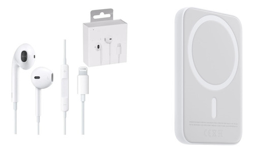 Audífonos Para iPhone 7al 14 Lightning + Bateria Magsafe