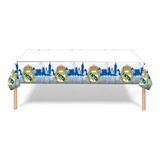 Mantel Decorativo Con Diseños Infantiles Para Cumpleaños Color Variado Real Madrid Equipo