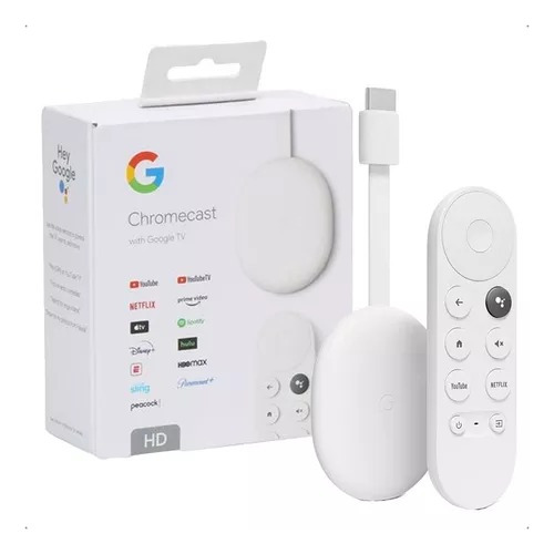 Google Chromecast Tv 4 Hd Media Streaming Voz 8gb 2gb Ram