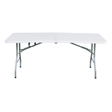 Mesa Plegable 150x70x74cm Blanca Northwest