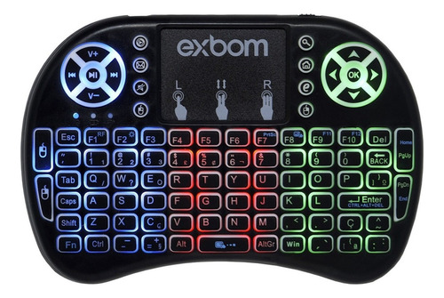 Mini Teclado Wireless Bluetooth Touchpad Sem Iluminado Fio