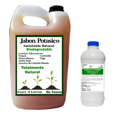 Jabon Potasico 4 Litros Mas Aceite De Neem Puro 450 Ml | Envío gratis