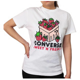 Camiseta Converse Basket Para Mujer-blanco