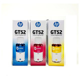 Kit 3 Tintas Hp Original Gt52 Cian Magenta Amarilla