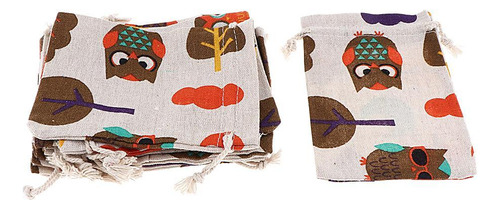 Paquete De 12 Bolsas De Arpillera Con Cordón, Multicolor [u]
