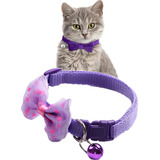 Collar Mascota Moño Corbata Perro Gato Campana Ajustable 