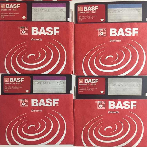 Lote 8 Antiguos Diskettes Basf 5.25 2s/2d Para Decoración