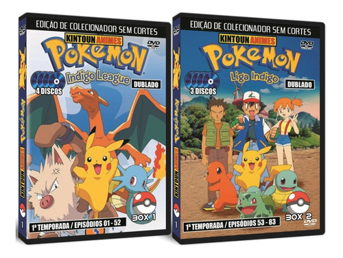 Pokémon 1ª E 2ª Temporada Completas Dubladas Em Dvd
