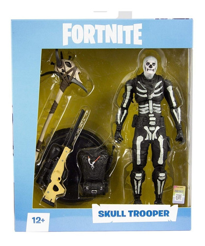 Boneco Articulado Fortnite Skull Trooper 100% Original 17cm