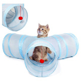 Tunel Triple Juguete Interactivo Plegable Para Gatos Mascota