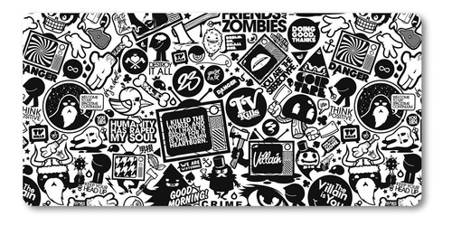 Mousepad Xl 58x30cm Cod.070 Textura Abstracto Negro