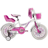 Bicicleta Paseo Infantil Raleigh Lilhon R16 Freno V-brakes Color Blanco/rosa  