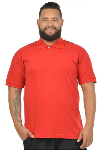 Polo Piquet Masculina Plus Size Fenomenal