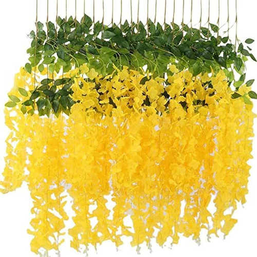 Pack De 12 Flores Artificiales De 1.14 M Amarillas