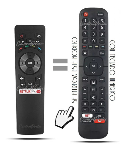 Control Remoto Para Noblex Smart Netflix You Tube Dj32x Dj50