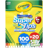 Plumones Crayola Supertips 100 + 20 Silly Scents Con Aroma