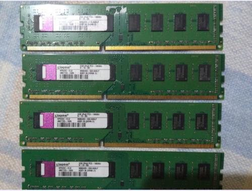 Pack 4 Memorias Ram Ddr3 Kingston 10600u 2rx8