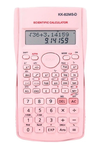 Calculadora Cientifica 240 Cálculos C/ Capa - Visor 2 Linhas