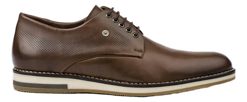 Zapato Derby Plain Toe Ringo Ryker 01 De Cuero Atanado Caoba Diseño Liso 44 Ar Para Adultos - Hombre