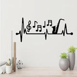 Vinilo Decorativo Saxofon Musica Sticker Decorativo Musico