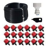 Kit Riego Por Goteo 100 Goteros Con Microtubing Y Conector