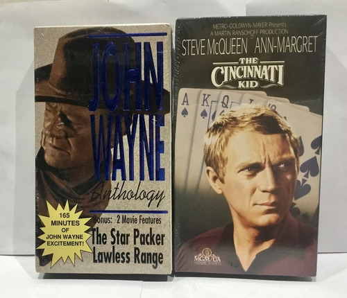 John Wayne Biografia Mas 2 Peliculas + Cincinnati Kid 2 Vhs