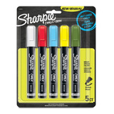 Marcadores Sharpie Chalk De Tiza Liquida Borrable X5 Colores