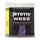 Juego De 4 Cuerdas Jimmy Wess Para Bajo Electrico 45 / 105
