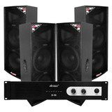 Bafles Apogee A215 600w Rms X4 + Amplificador Apogee H36 P