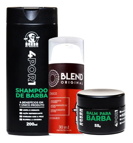 Blend Original + Shampoo 4por1 + Balm 4por1 Barba De Respeit