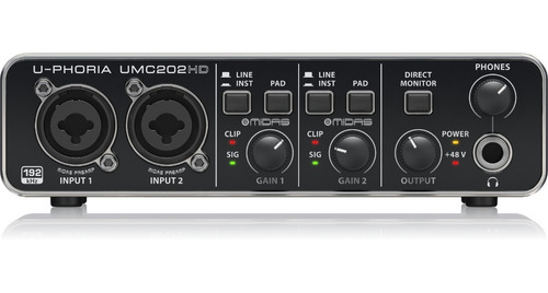 U-phoria Umc 202hd Interface De Audio- Behringer + Nf