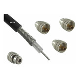 Cabo Coaxial Rg58 95% De Malha Kmp 20 Metros + 3 Uhf Macho