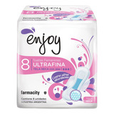 Toallas Femeninas Enjoy Ultrafina Supersec Con Alas X 8 Un