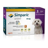 Antipulgas Simparic 10mg - Cães De 2,6 A 5kg - 3 Comprimido