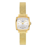 Reloj Tissot Lovely Square Oro Color Del Fondo Plateado