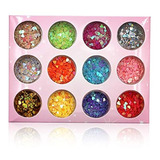 Meilinds Nail Art Glitter Paillette Lentejuelas Acrílico Uv