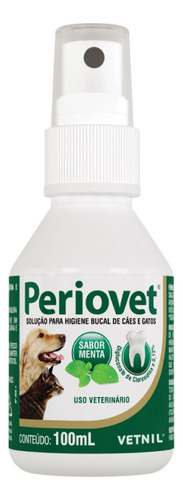 Periovet Spray 100 Ml - Vetnil - Tratamento Tartaro Bucal