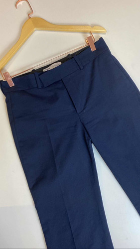 Calça Alfaiataria Zara Azul Em Excelente Estado Usada 1x