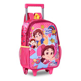 Mochila Rodinhas Clio Maria Clara E Jp Infantil Cor Rosa-chiclete