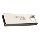 Pen Drive Hikvision M200 64gb Us 2.0 - Hs-usb-m200/64g Cor Prateado