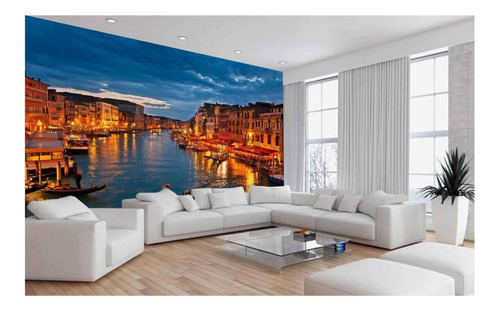 Papel De Parede Veneza Gondolas Itália 3d 8m² Ntr119