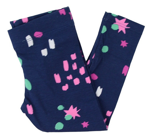 Calça Infantil Feminina Legging Malwee Estampada Marinho