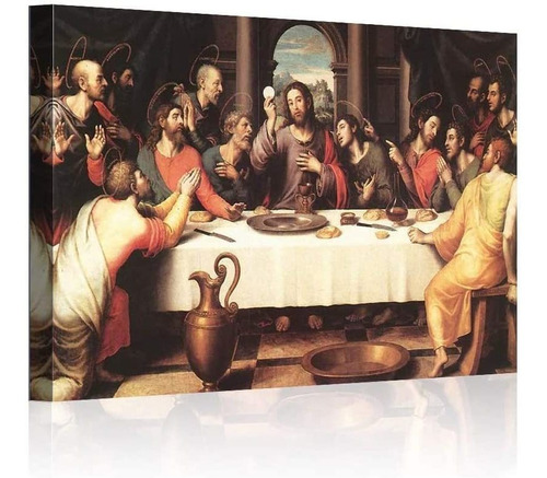 Jesús La Ãltima Cena Lienzo Arte De La Pared Leonardo...