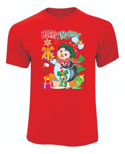 Camisetas Navideñas Pinguino Navidad Regalos Familia