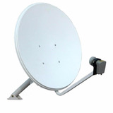 Antena Satel. Ku 66 Cm Lnb Hd + Soporte Met. Y Coaxil Usada